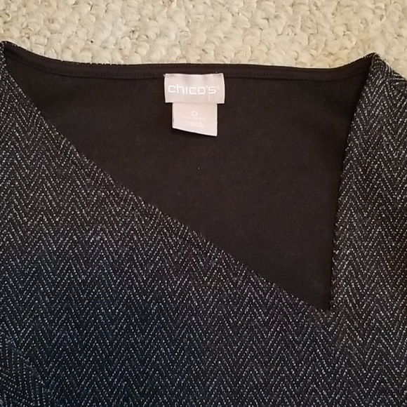 Chico's Asymmetrical Neckline Top Size 0 - Picture 4 of 5